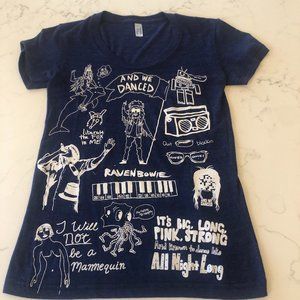 American Apparel Blue Graphic Tee